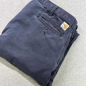 Carhartt FR Work Pants 38x30 Navy Twill CAT 2 NFPA 2112 Flame Resistant‎ FRB159